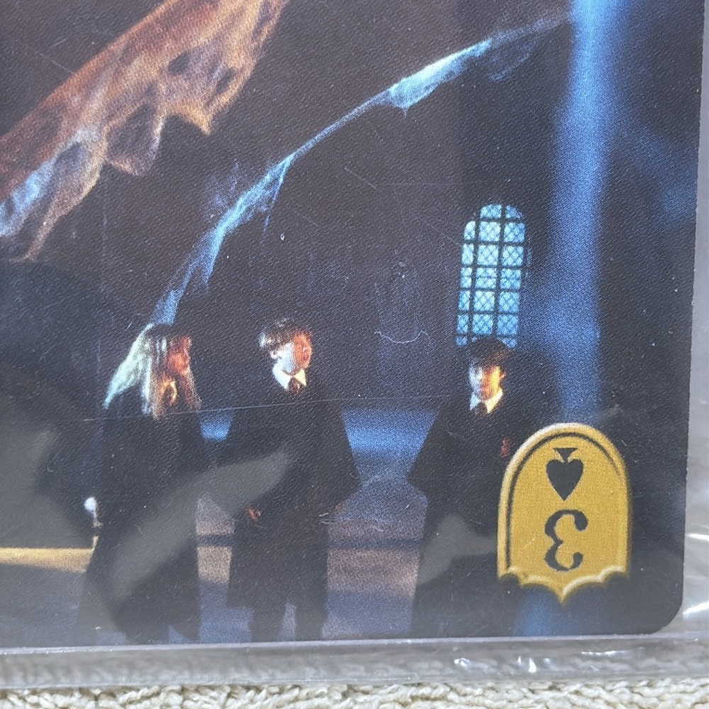 Harry Potter Playing Card Characters 3 Of Spades Warner Brothers Keychain Black - Picture 2 of 4